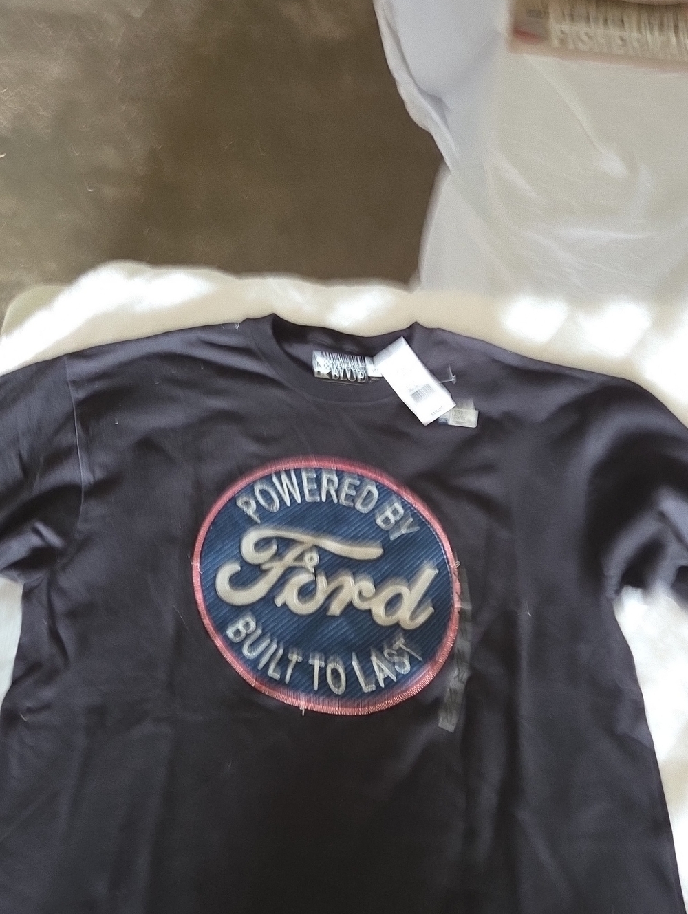 Ford Black Short-Sleeve Tee with Blue and Cream Logo XL NEW